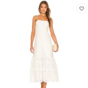 SAYLOR NAVETTE LACE MIDI DRESS
